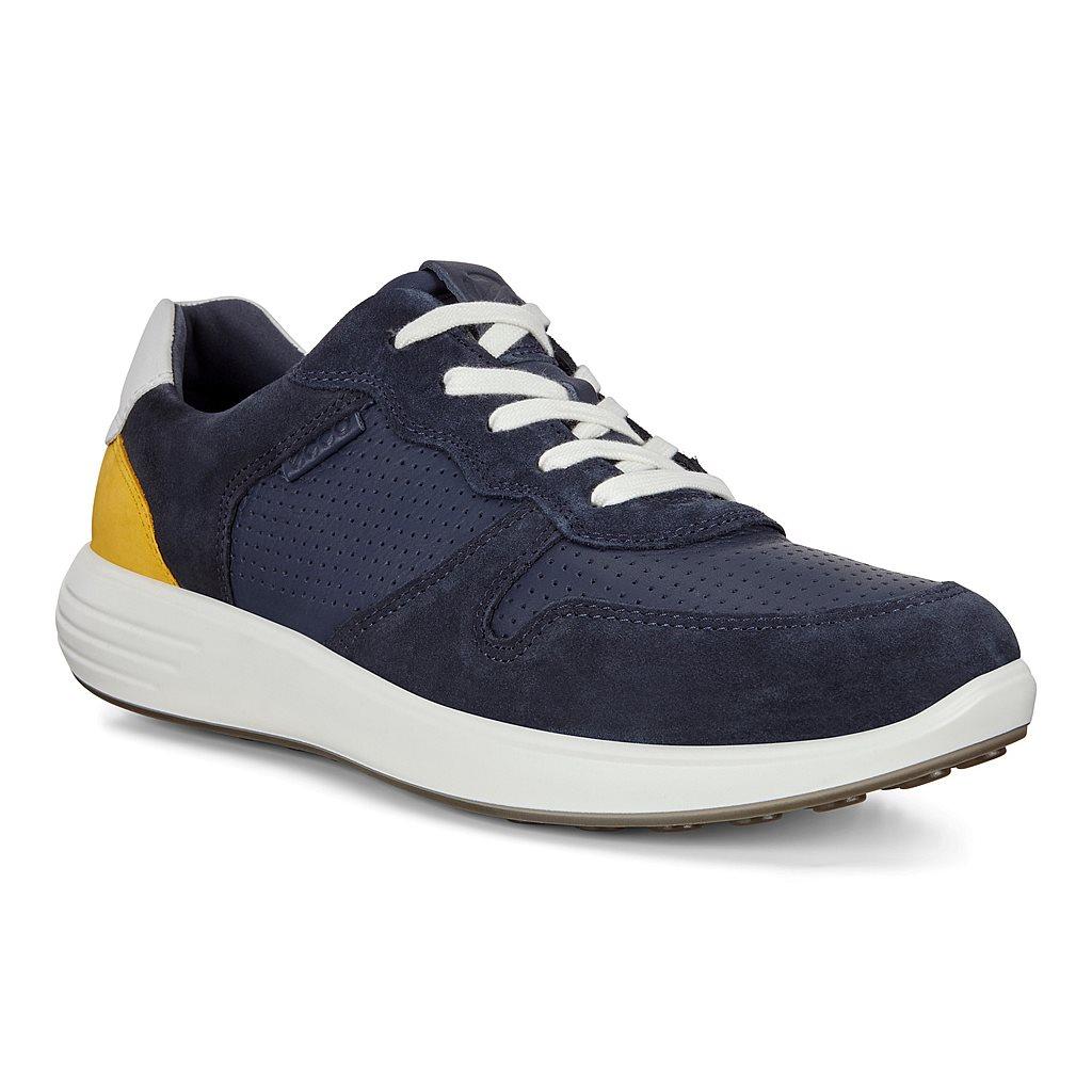 Baskets Ecco Soft 7 Runner Homme Bleu 3610-GVFMZ